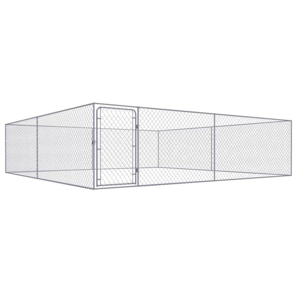 Canil de exterior em aço galvanizado 4x4x1 m
