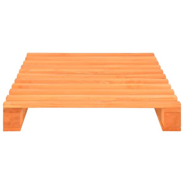 Estrutura de cama em paletes pinho maciço 100x200 cm castanho - Image 3