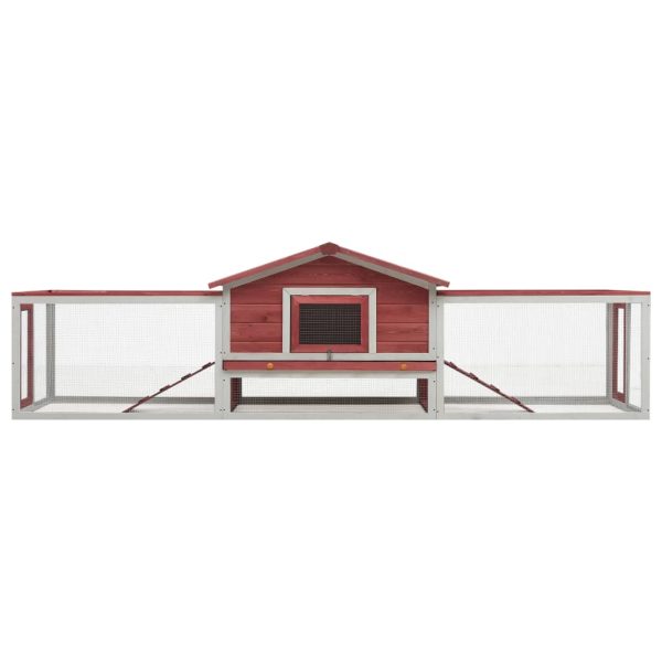 Coelheira 310x70x87 cm pinho e abeto maciços vermelho - Image 3