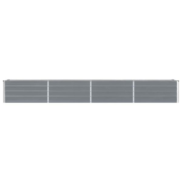 Canteiro elevado jardim aço galvanizado 320x40x45 cm cinzento - Image 2