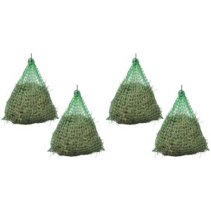 Redes para feno arredondadas PP 4 pcs 0,75x0,75 m