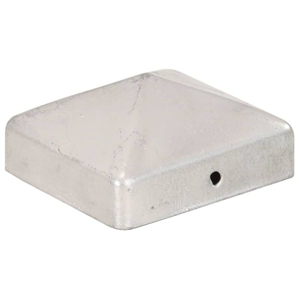 Tampas piramidais postes vedação 6pcs metal galvanizado 71x71mm - Image 3