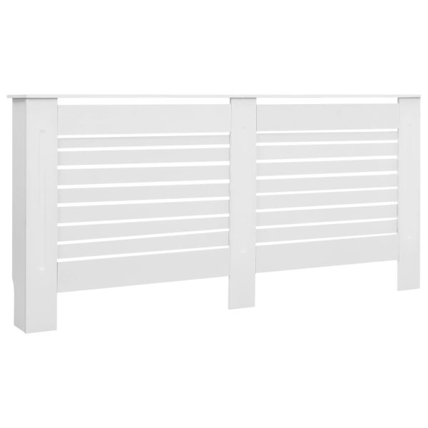 Coberturas de radiador 2 pcs 172x19x81,5 cm MDF branco - Image 2