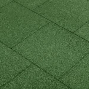 Ladrilhos prot. contra quedas 12 pcs borracha 50x50x3 cm verde
