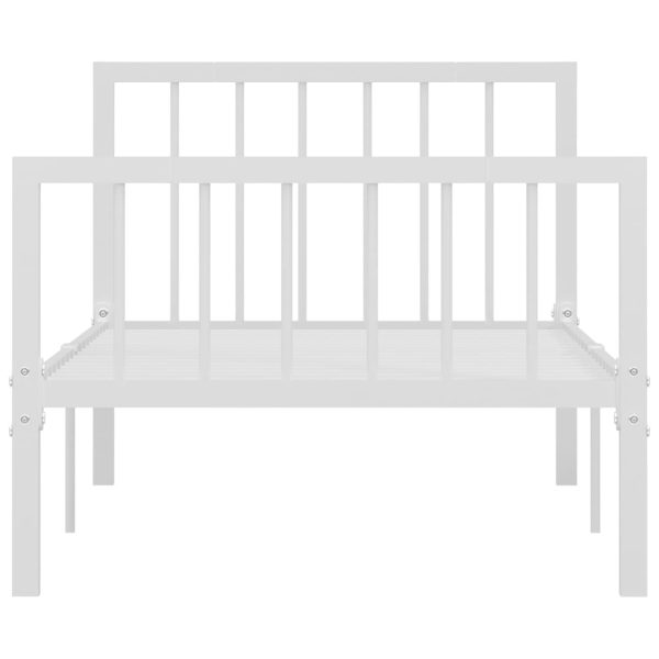 Estrutura de cama 100x200 cm metal branco - Image 3