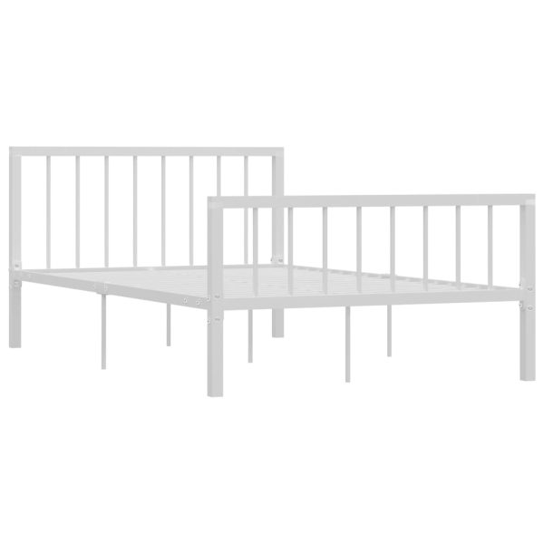 Estrutura de cama 120x200 cm metal branco - Image 2