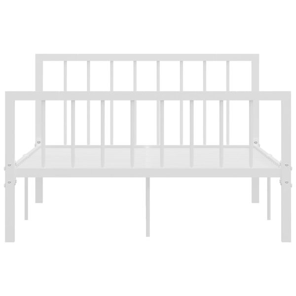 Estrutura de cama 120x200 cm metal branco - Image 3