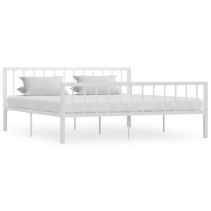 Estrutura de cama 180x200 cm metal branco