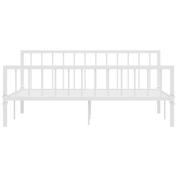 Estrutura de cama 180x200 cm metal branco - Image 3
