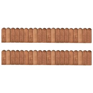 Bordaduras em rolo 2 pcs 120 cm madeira de pinho impregnada