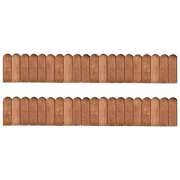 Bordaduras em rolo 2 pcs 120 cm madeira de pinho impregnada