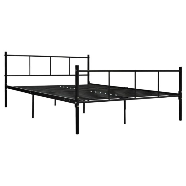 Estrutura de cama 160x200 cm metal preto - Image 2