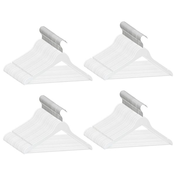 100 pcs conjunto de cabides antiderrapantes madeira branco - Image 2