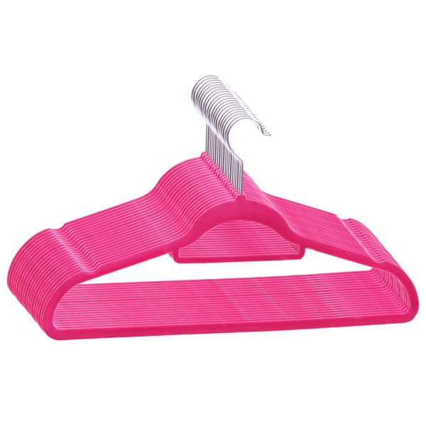 20 pcs conjunto de cabides antiderrapantes veludo rosa - Image 2
