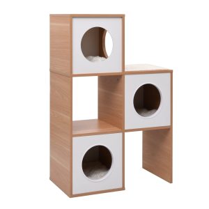 Casa para gatos com tapete arranhador sisal 100 cm