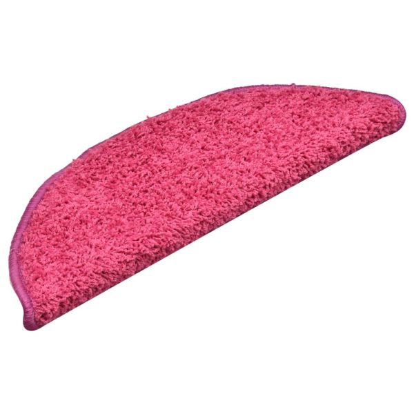Tapete/carpete para degraus 15 pcs 56x17x3 cm rosa - Image 2