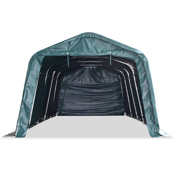 Tenda para gado removível PVC 550 g/m² 3,3x8 m verde escuro - Image 2