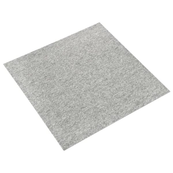 Ladrilhos carpete para pisos 20 pcs 5 m² 50x50cm cinzento-claro - Image 2