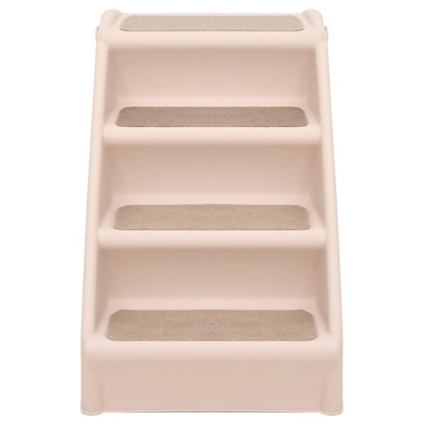 Escadas para cães dobráveis 62x40x49,5 cm cor creme - Image 2