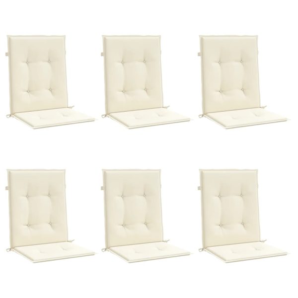 Almofadões lombares p/ cadeiras de jardim 6pcs oxford creme - Image 2