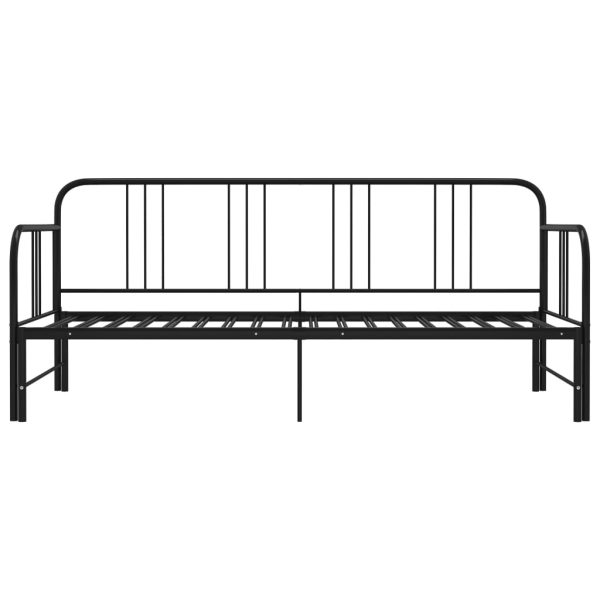 Estrutura sofá-cama de puxar 90x200 cm metal preto - Image 3