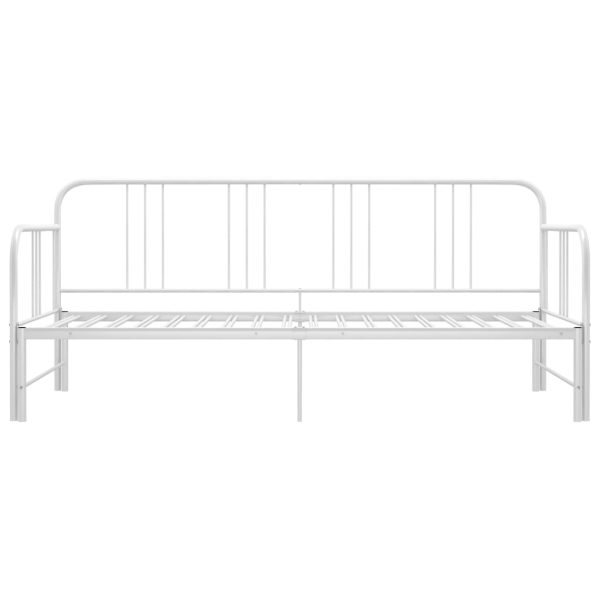 Estrutura sofá-cama de puxar 90x200 cm metal branco - Image 3