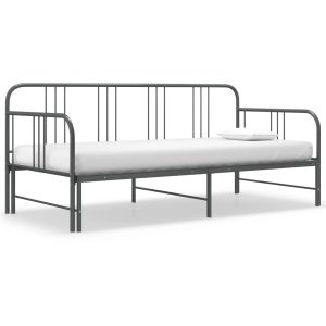 Estrutura sofá-cama de puxar 90x200 cm metal cinzento