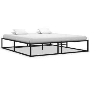 Estrutura de cama 160x200 cm metal preto
