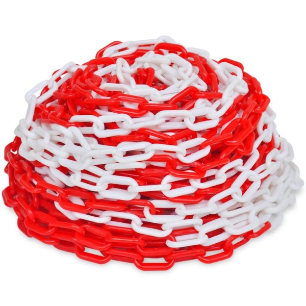 Corrente de sinalização 2 pcs plástico 30 m vermelho e branco - Image 2