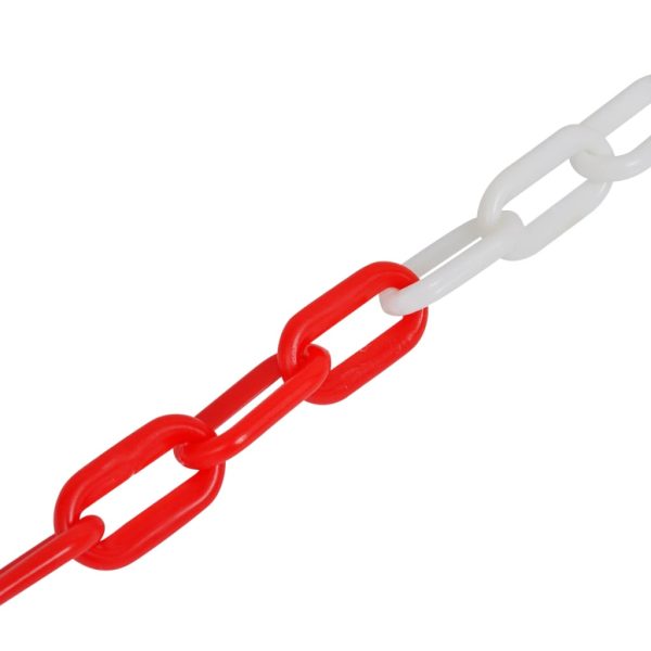 Corrente de sinalização 2 pcs plástico 30 m vermelho e branco - Image 3