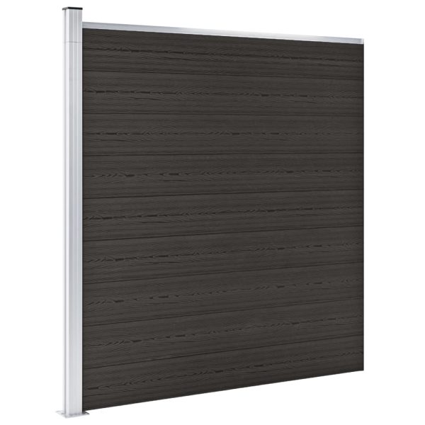 Painel de vedação WPC 175x186 cm preto - Image 2
