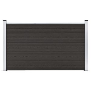 Painel de vedação WPC 180x105 cm preto