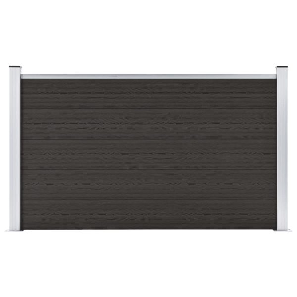 Painel de vedação WPC 180x105 cm preto