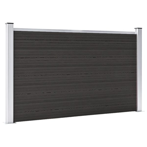 Painel de vedação WPC 180x105 cm preto - Image 2