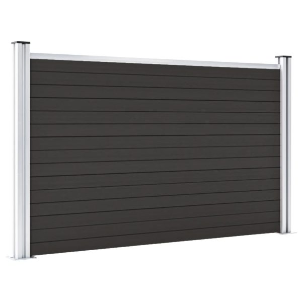 Painel de vedação WPC 180x105 cm preto - Image 3