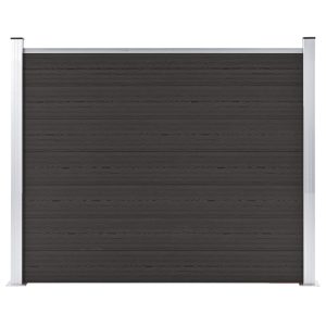 Painel de cerca 180x146 cm WPC preto
