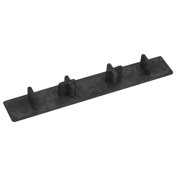 Tampas para extremidades de pavimento 10 pcs plástico preto - Image 2