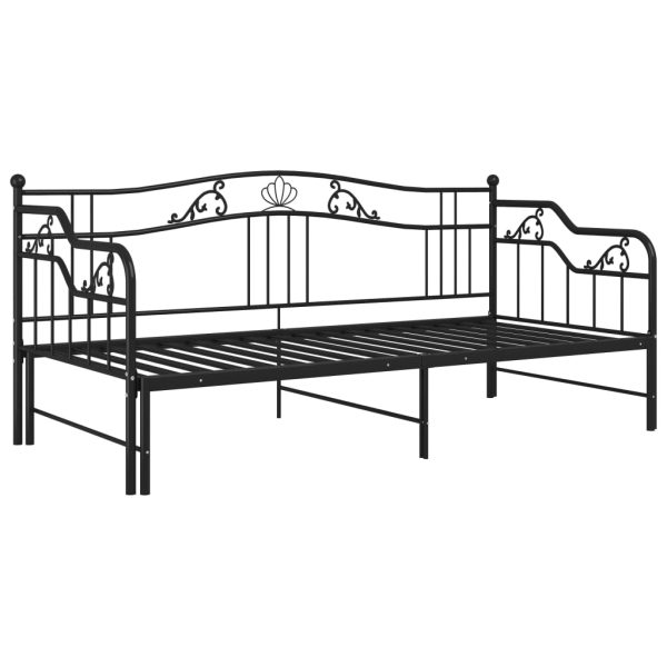 Estrutura sofá-cama de puxar 90x200 cm metal preto - Image 2
