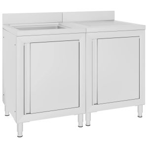 Armário c/ lava-louça cozinha comercial 120x60x96cm aço inoxid.