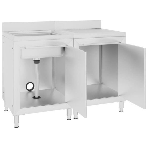 Armário c/ lava-louça cozinha comercial 120x60x96cm aço inoxid. - Image 3