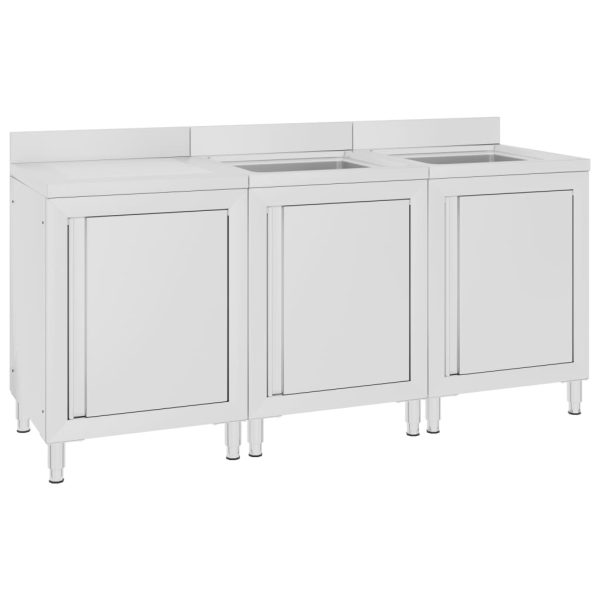 Armário c/ lava-louça cozinha comercial 180x60x96cm aço inoxid.
