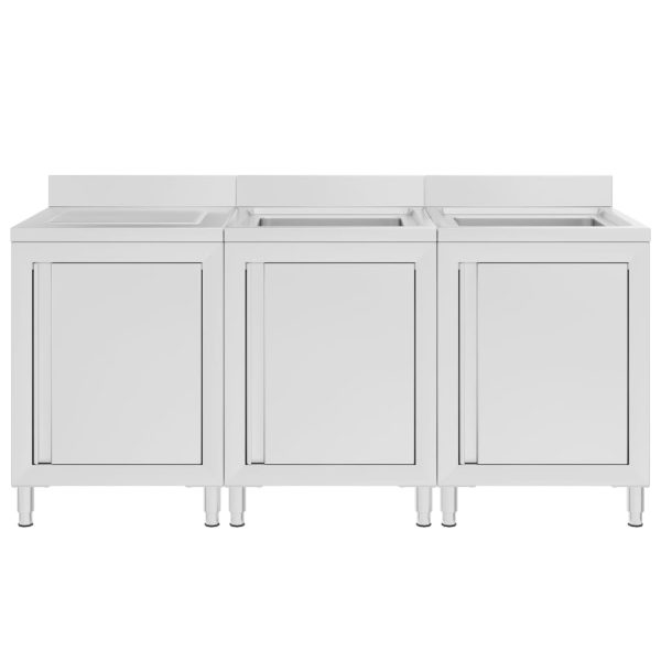 Armário c/ lava-louça cozinha comercial 180x60x96cm aço inoxid. - Image 3