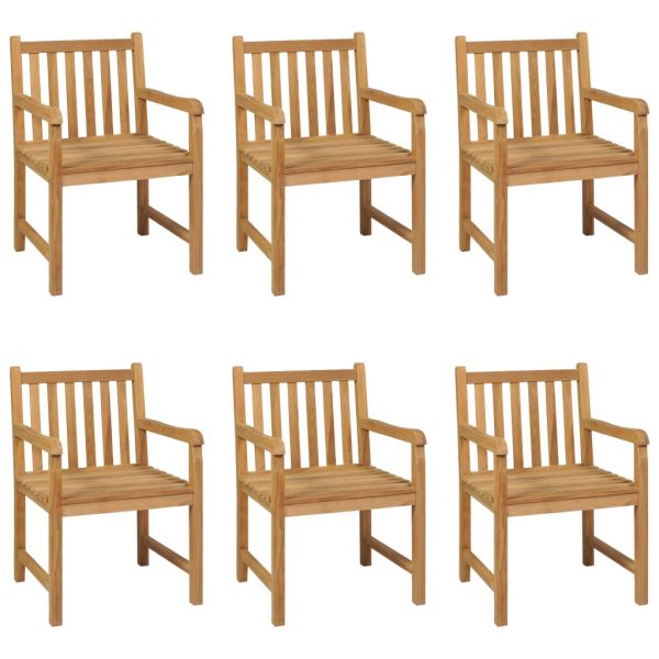 7 pcs conjunto de jantar p/ jardim madeira de teca maciça - Image 2