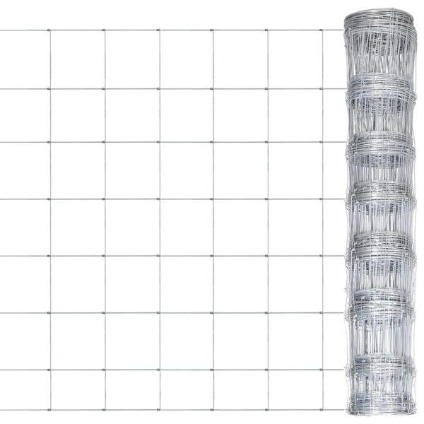 Cerca de jardim 50x1 m aço galvanizado prateado