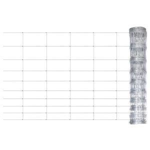Cerca de jardim 50x1 m aço galvanizado prateado