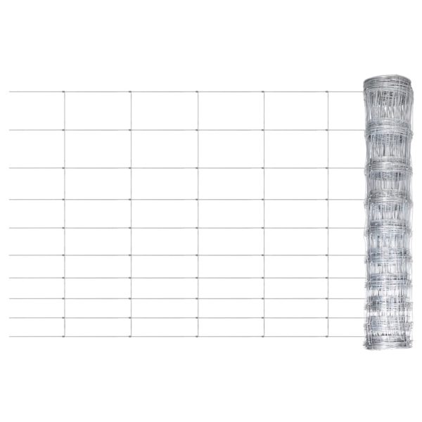 Cerca de jardim 50x1 m aço galvanizado prateado