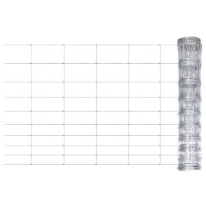 Cerca de jardim 50x1,2 m aço galvanizado prateado