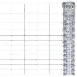 Cerca de jardim 50x1,5 m aço galvanizado prateado