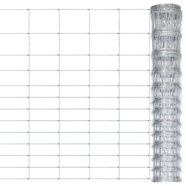 Cerca de jardim 50x1,5 m aço galvanizado prateado