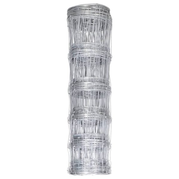 Cerca de jardim 50x0,8 m aço galvanizado prateado - Image 2